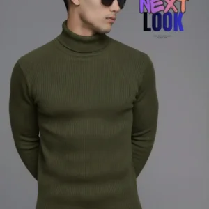 জলপাই সবুজ রঙের (Olive Green) টার্টলনেক সোয়েটার