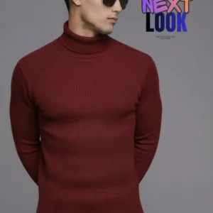 মেরুন রঙের (Maroon) টার্টলনেক সোয়েটার